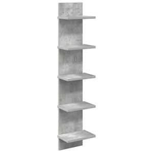 vidaXL Wandregal Betongrau 22 x 15 x 100 cm Holzwerkstoff