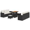 vidaXL Gartensofa-set 9 stk. Schwarz Poly-Rattan