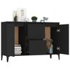 vidaXL Sideboard Schwarz 102x35x70 cm Holzwerkstoff