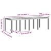 vidaXL Garten Essgruppe 9 pcs Wei&szlig; Polt Rattan