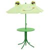 vidaXL 3-tlg. Garten-Bistro-Set f&uuml;r Kinder mit Sonnenschirm Gr&uuml;n