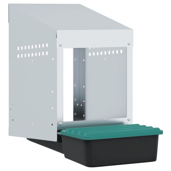 vidaXL H&uuml;hner-Nistkasten 1 Fach Wandmontage Verzinkter Stahl