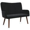 vidaXL 2-Sitzer Sofa Schwarz 115 x 61 x 87 cm Samt