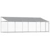 vidaXL Hundezwinger mit Dach und T&uuml;r Grau 6x2x2 m Verzinkter Stahl