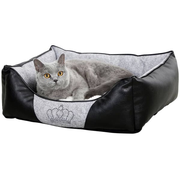 Kerbl Hundebett Chiara 55 x 45 cm Grau und Schwarz 80361