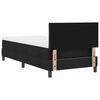 vidaXL Boxspringbett mit Matratze mit LED Schwarz 90 x 190 cm Stoff