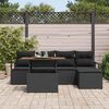 vidaXL Garten Essgruppe mit Kissen 6 pcs Schwarz und Braun