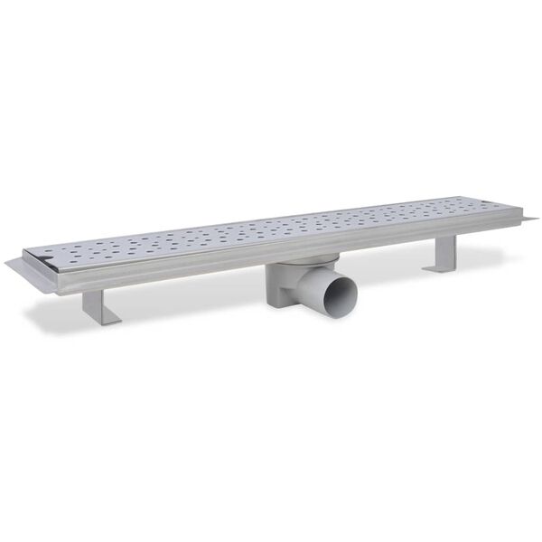 vidaXL Duschrinne 630x140 mm Edelstahl L&ouml;cher-Design