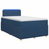 vidaXL Boxspringbett mit Matratze mit Kopfteil Blau 120 x 200 cm Stoff