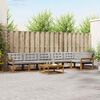 vidaXL Outdoor-Sofagarnitur mit Kissen 7 pcs Nat&uuml;rlich und Hellgrau