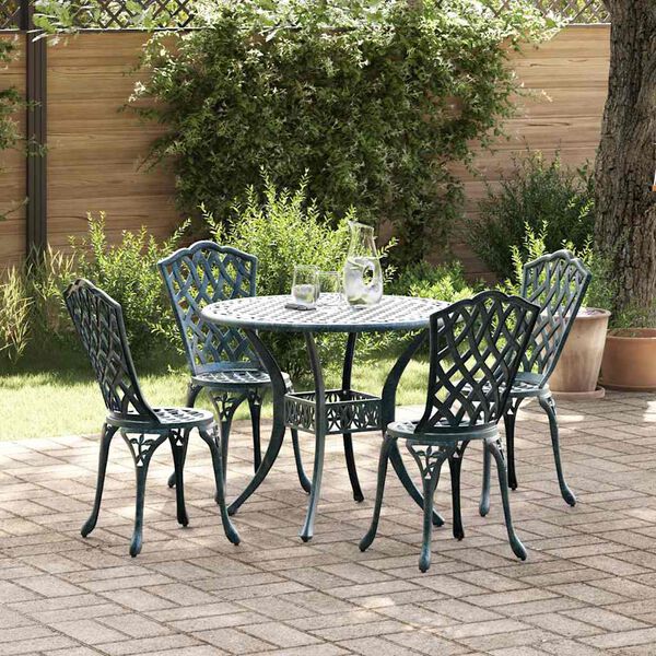 vidaXL Garten Essgruppe 5 pcs Gr&uuml;n Aluminium