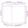 vidaXL Sitzbank mit Stauraum Schwarz Eichen-Optik 42 x 42 x 45 cm