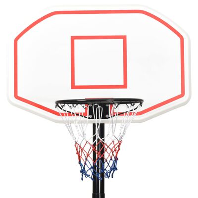 vidaXL Basketballständer Weiß 258-363 cm Polyethylen