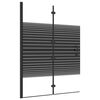 vidaXL Faltbare Duschkabine ESG 100x140 cm Schwarz
