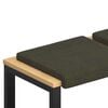vidaXL Bankkissen 4 stk. Kunstwildleder Olivegr&uuml;n Tiefe 35 cm