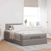 vidaXL Ottoman-Bett mit Matratze Taupe 120x190 cm Stoff