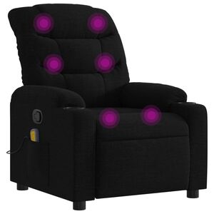 vidaXL Massage-Relaxsessel, schwarzer Stoff