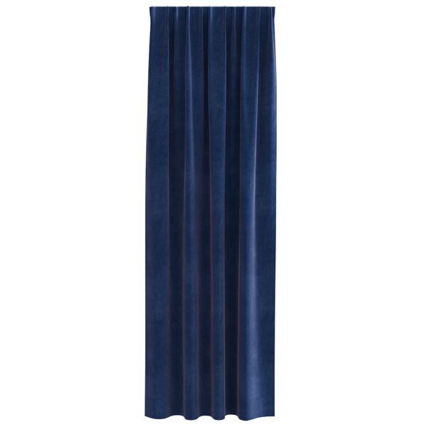 vidaXL Verdunkelungsvorh&auml;nge 2 pcs Dunkelblau 140 x 245 cm Samt