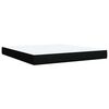 vidaXL Boxspringbett mit Matratze Schwarz 180x200 cm Stoff