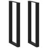 vidaXL Bartischbeine U-Form 2 Stk. Schwarz 40x(110-111) cm Stahl