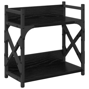 vidaXL Druckerst&auml;nder Schwarz Eichen-Optik 40 x 20 x 40 cm