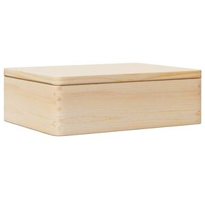 vidaXL Holzkiste mit Deckel 40x30x13 cm Massivholz Kiefer