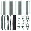 vidaXL Bodenmontierter Sechseckzaun 50 x 0,8 m PVC-beschichteter Stahl