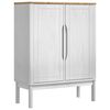 vidaXL Sideboard FLORO Wei&szlig; 70 x 30 x 70,5 cm Massivholz Kiefer
