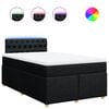 vidaXL Boxspringbett mit Matratze Schwarz 120x190 cm Stoff