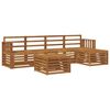vidaXL Outdoor-Sofagarnitur 6 pcs Natur Massivholz Akazie