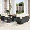 vidaXL Gartensofa-set 8 pcs Schwarz Poly-Rattan