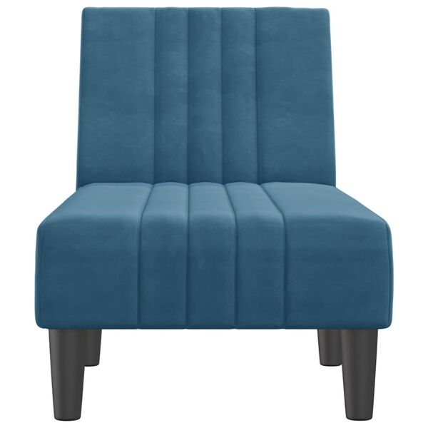 vidaXL Chaiselongue Blau Samt