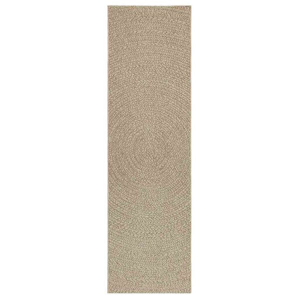 vidaXL Teppich ZIZUR Beige 80x250 cm Jute-Optik Indoor und Outdoor