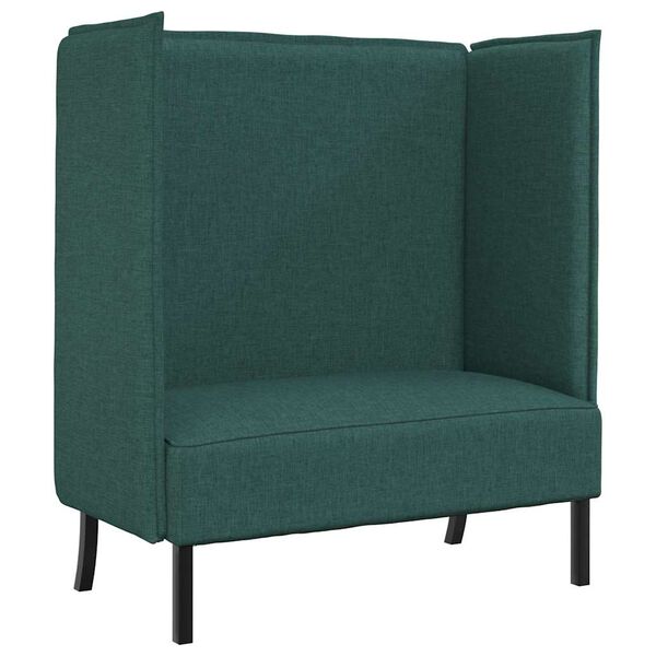 vidaXL Hoher R&uuml;cken Sofa Dunkelgr&uuml;n 109 x 56 x 121 cm Stoff