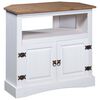 vidaXL Konsolentisch Mexiko-Stil Kiefernholz Wei&szlig; 80x43x78 cm