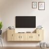 vidaXL 4-tlg. TV-Schrank-Set Sonoma-Eiche Holzwerkstoff
