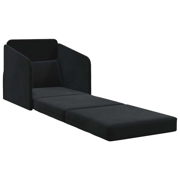 vidaXL Schlafsofa Schwarz 65 x 80 x 83 cm Samt