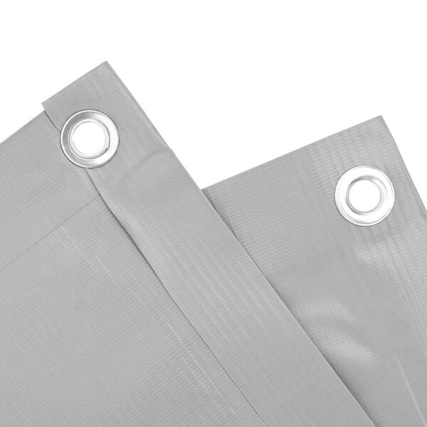 vidaXL Balkon-Sichtschutz Grau 400x90 cm PVC