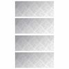 vidaXL Treppe Tritt 4 stk. 50 x 20 cm Silber Aluminium Rechtwinklig