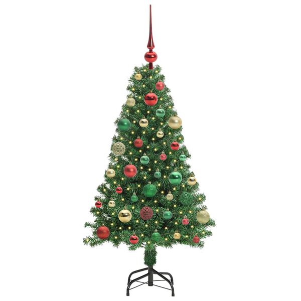 vidaXL K&uuml;nstlicher Weihnachtsbaum mit 150 LEDs mit St&auml;nder Gr&uuml;n 120 cm