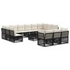 vidaXL Gartensofa-set 14 stk. Schwarz Poly-Rattan