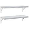 vidaXL Wandregale 2 Stk. 75x30 cm Silbern Edelstahl