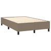 vidaXL Boxspringbett mit Matratze Taupe 120x200 cm Stoff