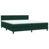 vidaXL Boxspringbett mit Matratze & LED Dunkelgr&uuml;n 180x220 cm Samt