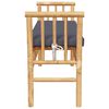 vidaXL Gartenbank mit Kissen Braun 110 x 38 x 65cm Bambus