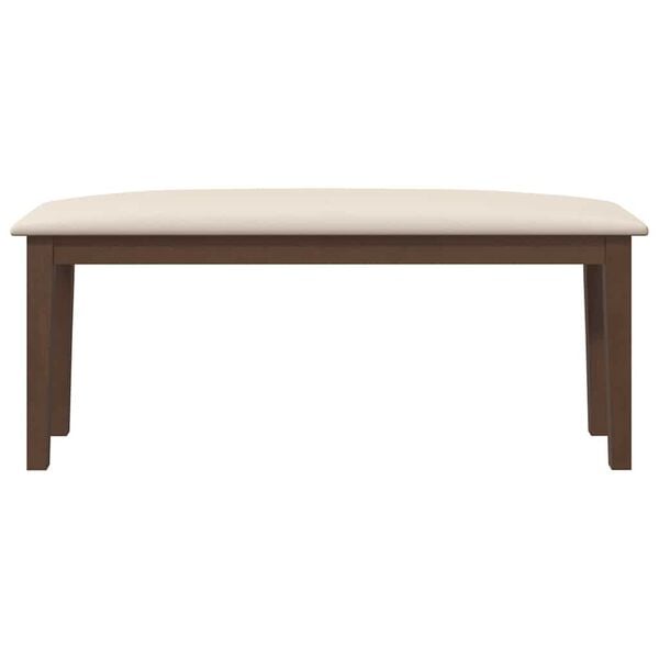 vidaXL Bank 110 cm Braun Massivholz Gummibaum