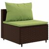 vidaXL 8-tlg. Garten-Lounge-Set mit Kissen Braun Poly Rattan