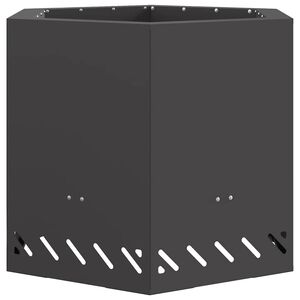 vidaXL Rauchfreie Feuerstelle Schwarz 58 x 58 x 51 cm Wetterfeststahl