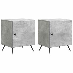 vidaXL Nachttisch 2 pcs Betongrau 43 x 34,5 x 50 cm Holzwerkstoff