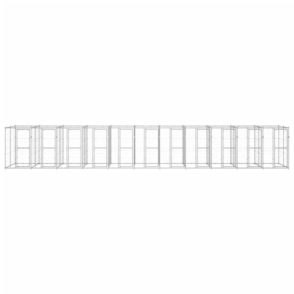 vidaXL Outdoor-Hundezwinger Verzinkter Stahl 26,62 m&sup2;